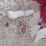 Boucles d oreilles argent 925 & Rhodocrosite rose