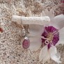 Boucles d oreilles argent 925 & Rhodocrosite rose