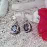 cles d'oreilles ornées Améthyste Argent 925