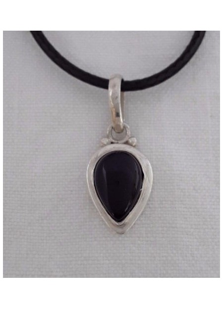 JOLI PENDENTIF EN ARGENT 925 ORNE D'UNE AMETHYSTE POIRE