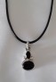 AGNES CREATIONS / Sympa Pendentif Moderne Femme Argent 925 orné 2 Onyx Noir 