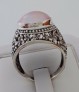 AGNES CREATIONS / SUBLIME BAGUE FEMME EN ARGENT 925 ORNEE PERLE GEANTE TAILLE 59