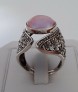 AGNES CREATIONS / SUBLIME BAGUE FEMME EN ARGENT 925 ORNEE PERLE GEANTE TAILLE 59