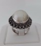 AGNES CREATIONS // BELLE BAGUE FEMME MODE ARGENT 925 & PERLE TAILLE 54
