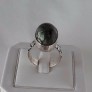 AGNES CREATIONS / BELLE BAGUE FEMME EN ARGENT 925 ORNEE SERAPHINITE TAILLE 59