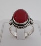 AGNES CREATIONS /BELLE BAGUE FEMME ARGENT 925 ORNEE DE CORNALINE - TAILLE 58