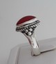 AGNES CREATIONS /BELLE BAGUE FEMME ARGENT 925 ORNEE DE CORNALINE - TAILLE 58