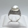 AGNES CREATIONS / BELLE BAGUE FEMME EN ARGENT 925 ORNEE DE NACRE - TAILLE 56