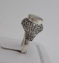 AGNES CREATIONS / BELLE BAGUE FEMME EN ARGENT 925 ORNEE DE NACRE - TAILLE 56