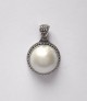 AGNES CREATIONS / PENDENTIF STYLE RETRO EN ARGENT 925 & PERLE MABE