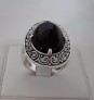 AGNES CREATIONS / BELLE BAGUE FEMME EN ARGENT 925 ONYX TAILLE 52