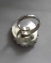 AGNES CREATIONS / IMPOSANTE BAGUE FEMME EN ARGENT 925 & ORNEE DE NACRE TAILLE 53