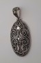 AGNES CREATIONS // GRAND PENDENTIF MODERNE EN ARGENT 925 CISELE 