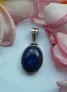 AGNES CREATIONS // Joli Pendentif médaillon en argent 925 orné d'un Lapis Lazuli