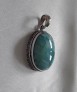 AGNES CREATIONS / Beau Pendentif femme moderne en Argent 925 & Larimar ovale