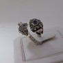 AGNES CREATIONS // SUPERBE BAGUE FEMME "SERPENT" ARGENT 925 AMETHYSTE TAILLE 52