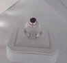 AGNES CREATIONS / BAGUE MODERNE FEMME EN ARGENT 925 ORNEE AMETHYSTE - TAILLE 57