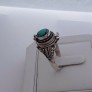 AGNES CREATIONS // BAGUE POISON à SECRET ARGENT 925 ORNEE TURQUOISE TAILLE 57