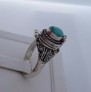 AGNES CREATIONS // BAGUE POISON à SECRET ARGENT 925 ORNEE TURQUOISE TAILLE 57