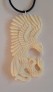 AGNES CREATIONS / PENDENTIF AIGLE RAPACE ET SERPENT NAVAJO OS SCULPTE MAIN 