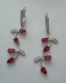  AGNES CREATIONS Boucles d oreilles Rhodolite Rose grenat Zirconium argent 925