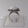 AGNES CREATIONS / BELLE BAGUE FEMME MODE EN ARGENT 925 & PERLE TAILLE 54