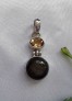  AGNES CREATIONS // Joli Pendentif Femme argent 925 orné Labradorite & Citrine