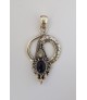 JOLI PENDENTIF SERPENT REPTILE BOA ARGENT 925 ORNE AMETHYSTE