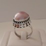 AGNES CREATIONS / SUBLIME BAGUE FEMME EN ARGENT 925 ORNEE PERLE GEANTE TAILLE 56