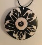 AGNES CREATIONS / IMPORTANT PENDENTIF MODE EN NACRE / RESINE & COQUILLAGE 