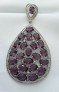  AGNES CREATIONS / JOLIE BOUCLE D OREILLE LONGUE AMETHYSTE BRILLANT ARGENT 925 