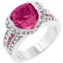 AGNES CREATIONS / JOLIE BAGUE FEMME CHIC RHODIUM ORNE ZIRCONIUM ROSE TAILLE 63 