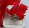 AGNES CREATIONS // BAGUE OUVRANTE POISON A SECRET ARGENT 925 & CITRINE TAILLE 60