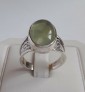 AGNES CREATIONS / BELLE BAGUE FEMME EN ARGENT 925 ORNEE PREHNITE TAILLE 55